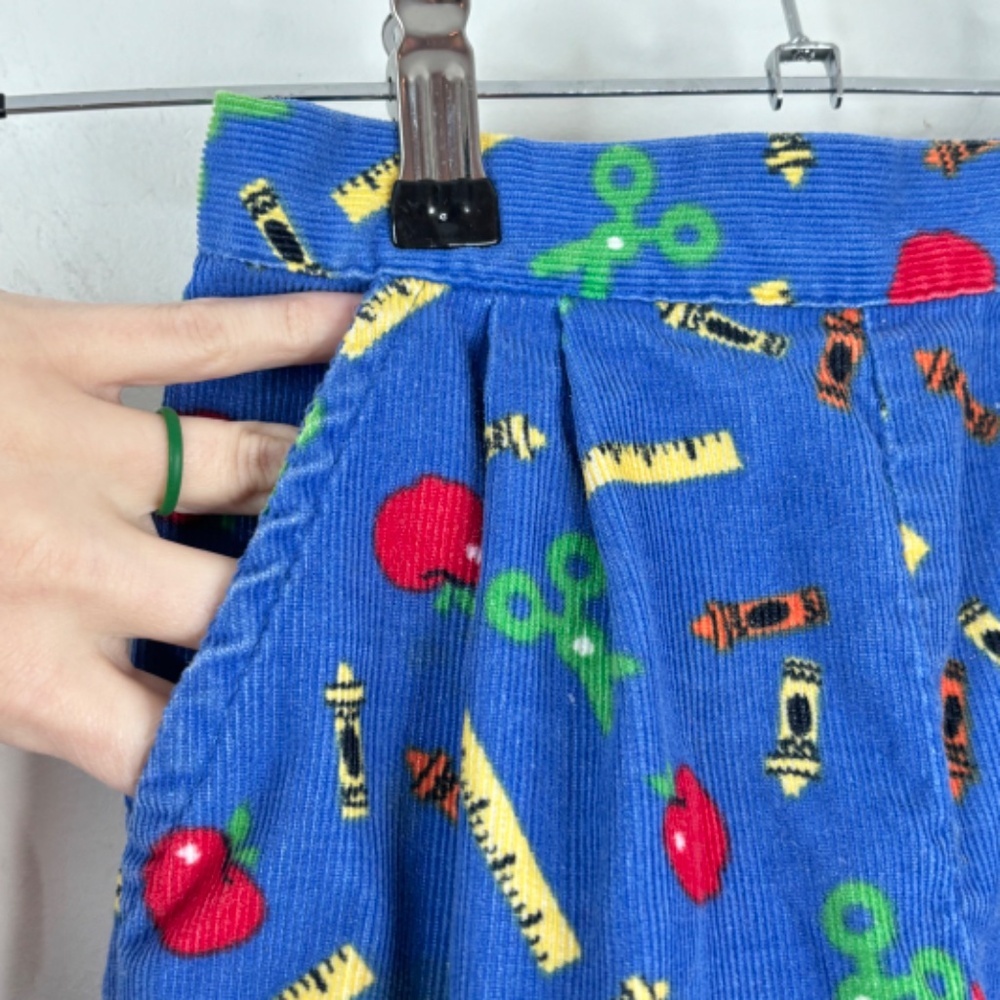 VTG 90s Kellys Kids Matching Set 4/5 Crewneck Corduroy Shorts Back to School ABC - Picture 10 of 16